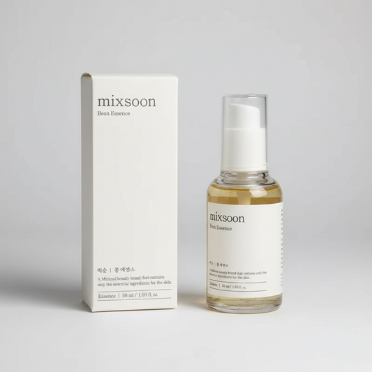 mixsoon Bean Essence bottle and packaging on a white background