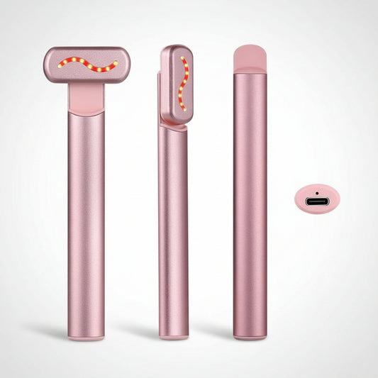 Vibrating Eye Massager Pen | LED Color Light Therapy & Anti-Aging Wand