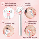 Vibrating Eye Massager Pen | LED Color Light Therapy & Anti-Aging Wand