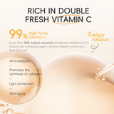 Vitamin C brightening skincare routine with 5 professional-grade products